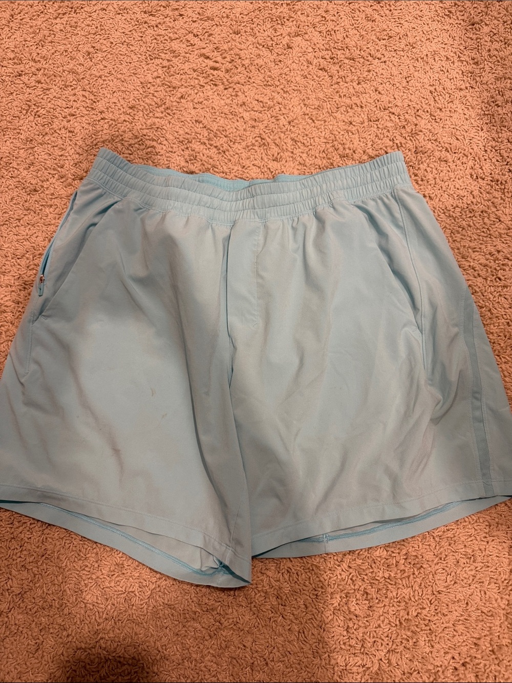 lululemon athletica light blue men's athletic shorts